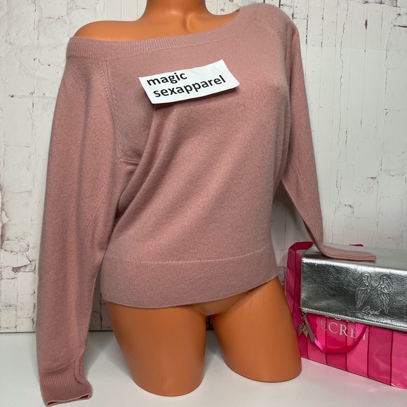 VS XS 100% CASHMERE SWEATER EMBROIDERY LOGO SOFT COZY - Picture 2 of 2